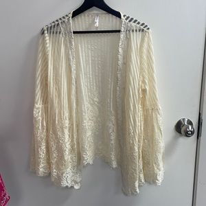 Xhilaration Cream Lace Cardigan